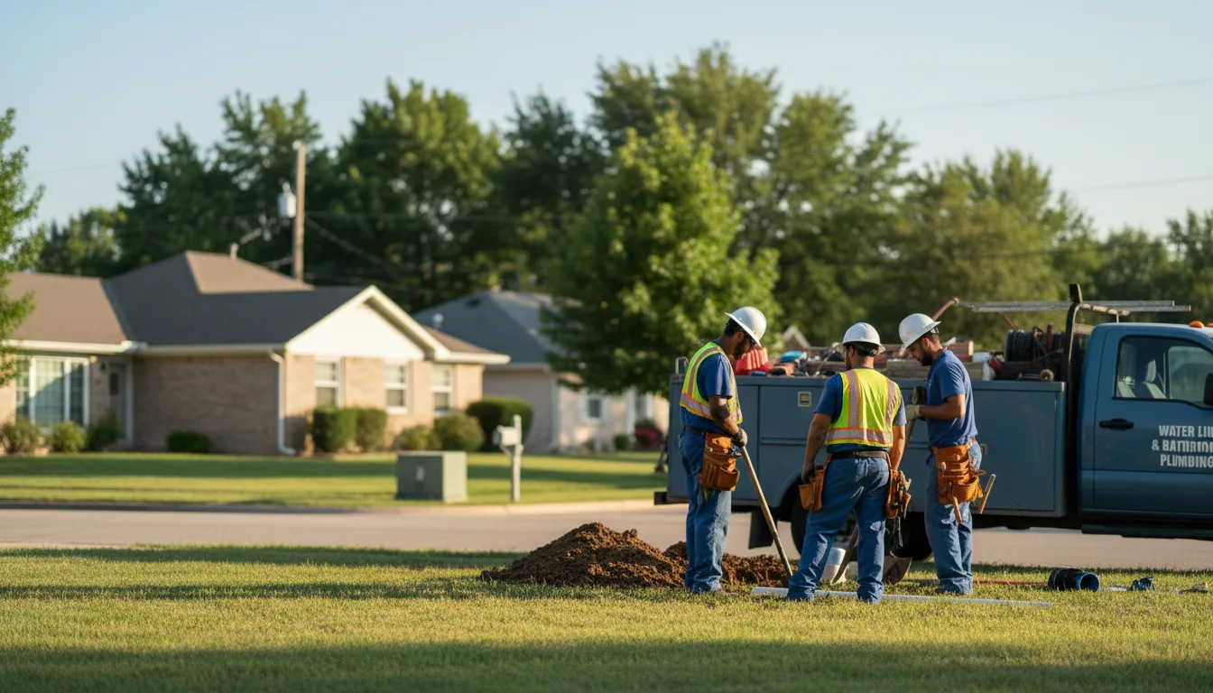 Residential water line and bathroom plumbing service in Hanover, PA